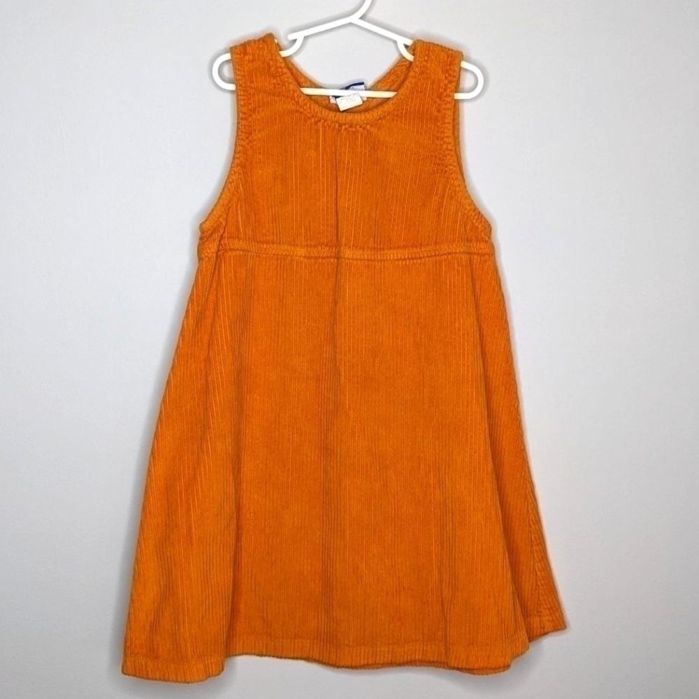 Vintage Flap Happy Wee Winter Woolies Corduroy Orange Jumper Dress 7
